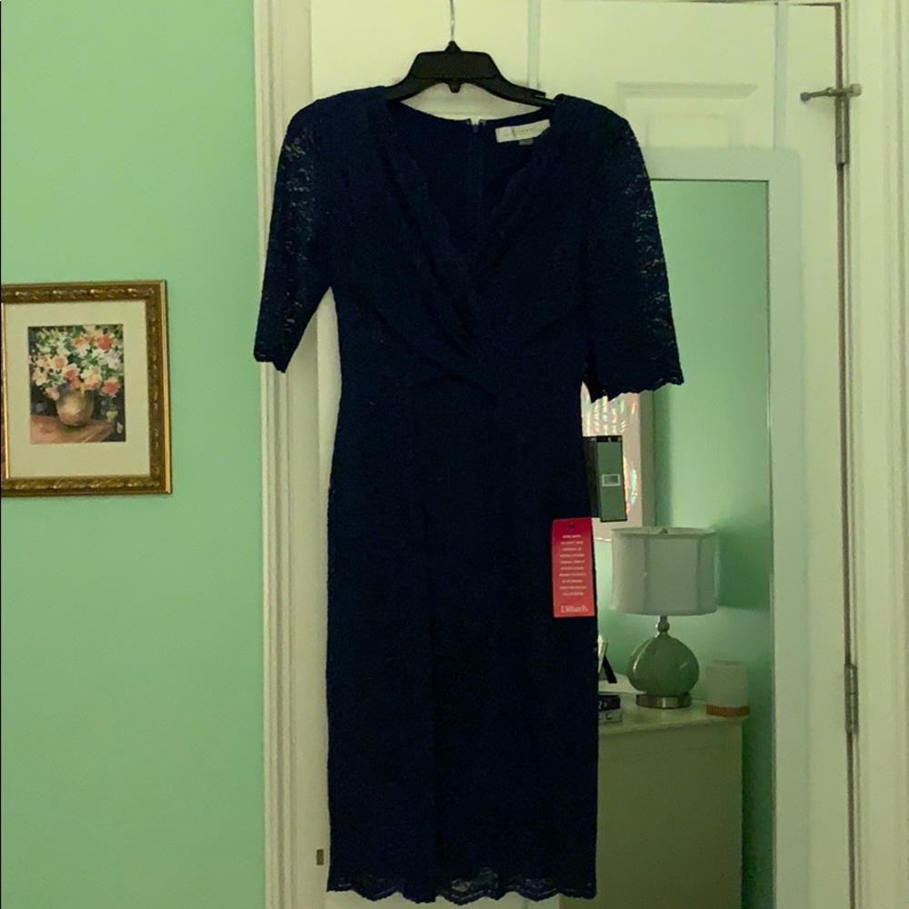 Navy slight sparkly semi  formal dress